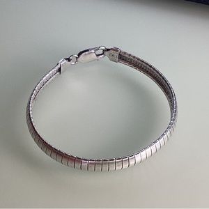 *Just sold* Italian Omega Bracelet 7” 7.5mm wide 15 grams .925 silver